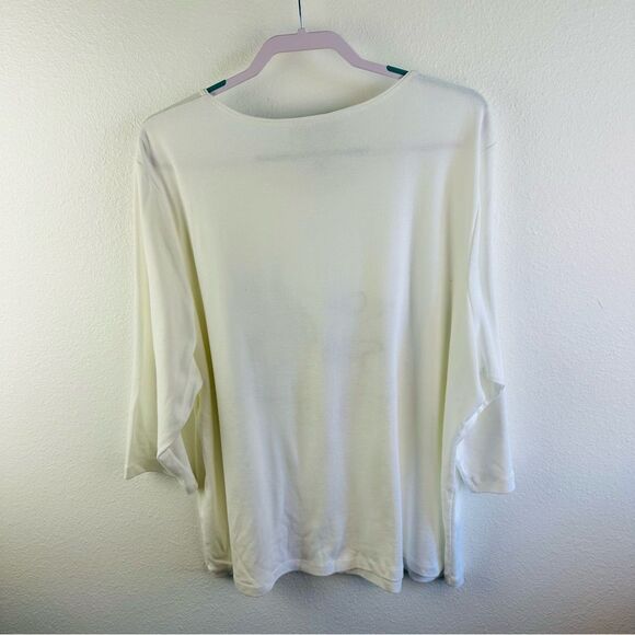 Karen Scott Graphic Fall Day Chihuahua Bike 3/4 Sleeve Tee NWOT Size 3X - Picture 4 of 4